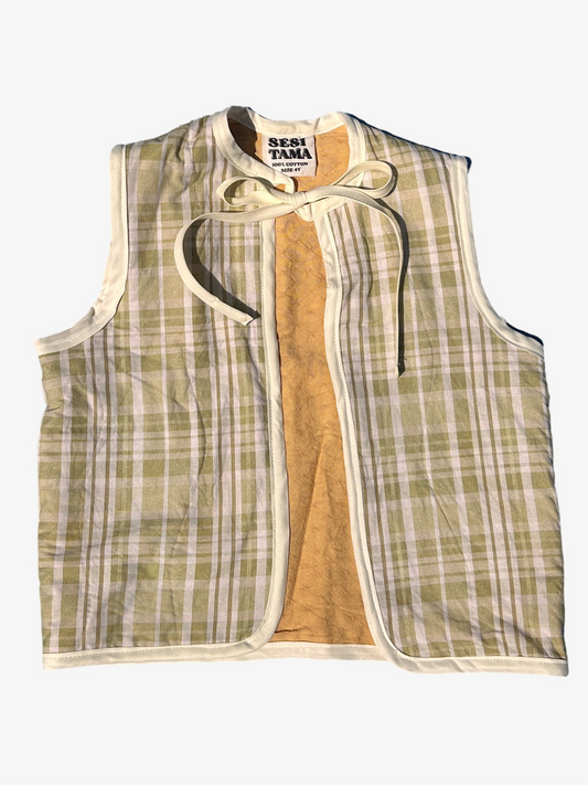 PLAY VEST GREEN PLAID