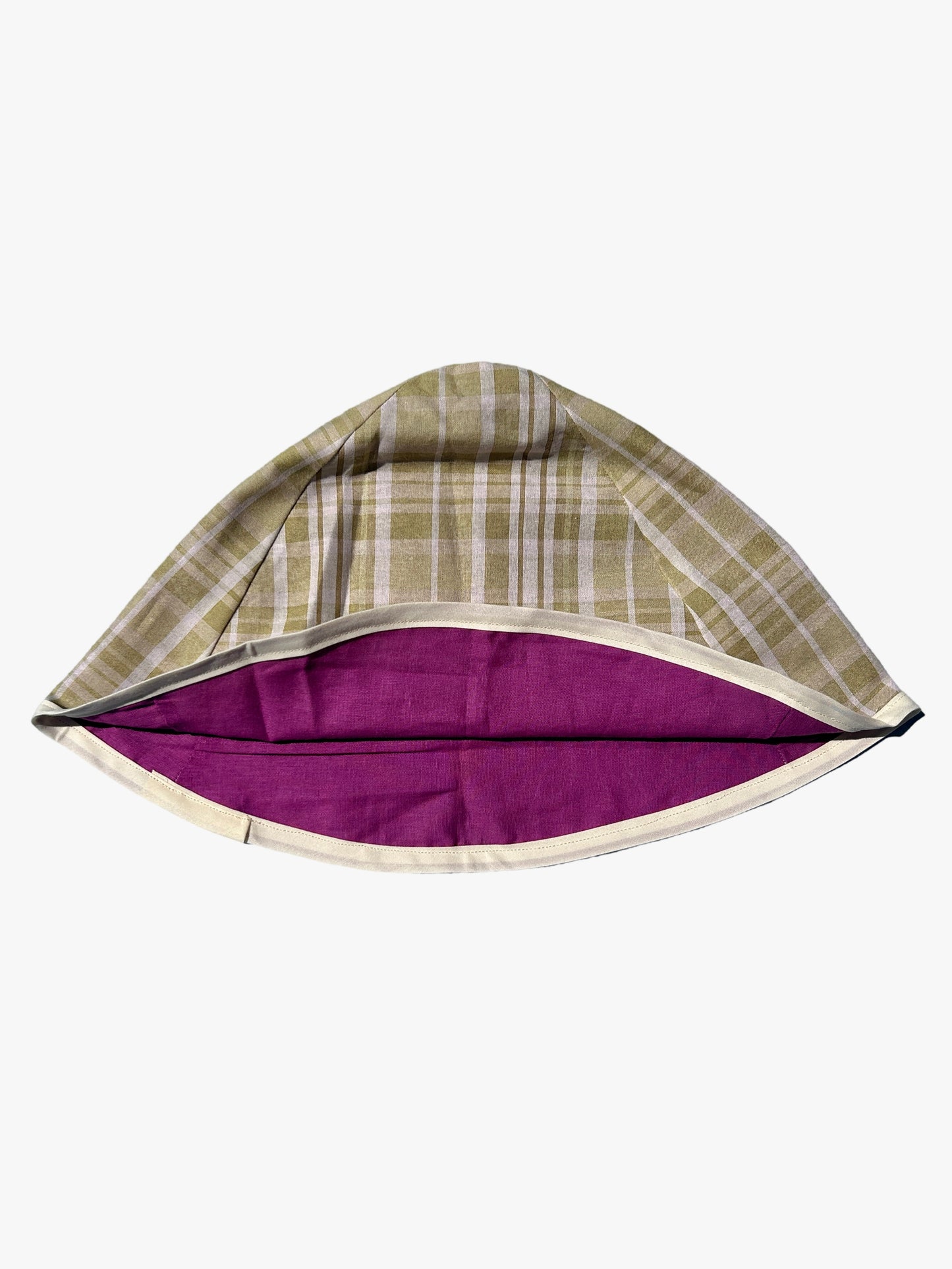 SUN HAT GREEN PLAID ADULT