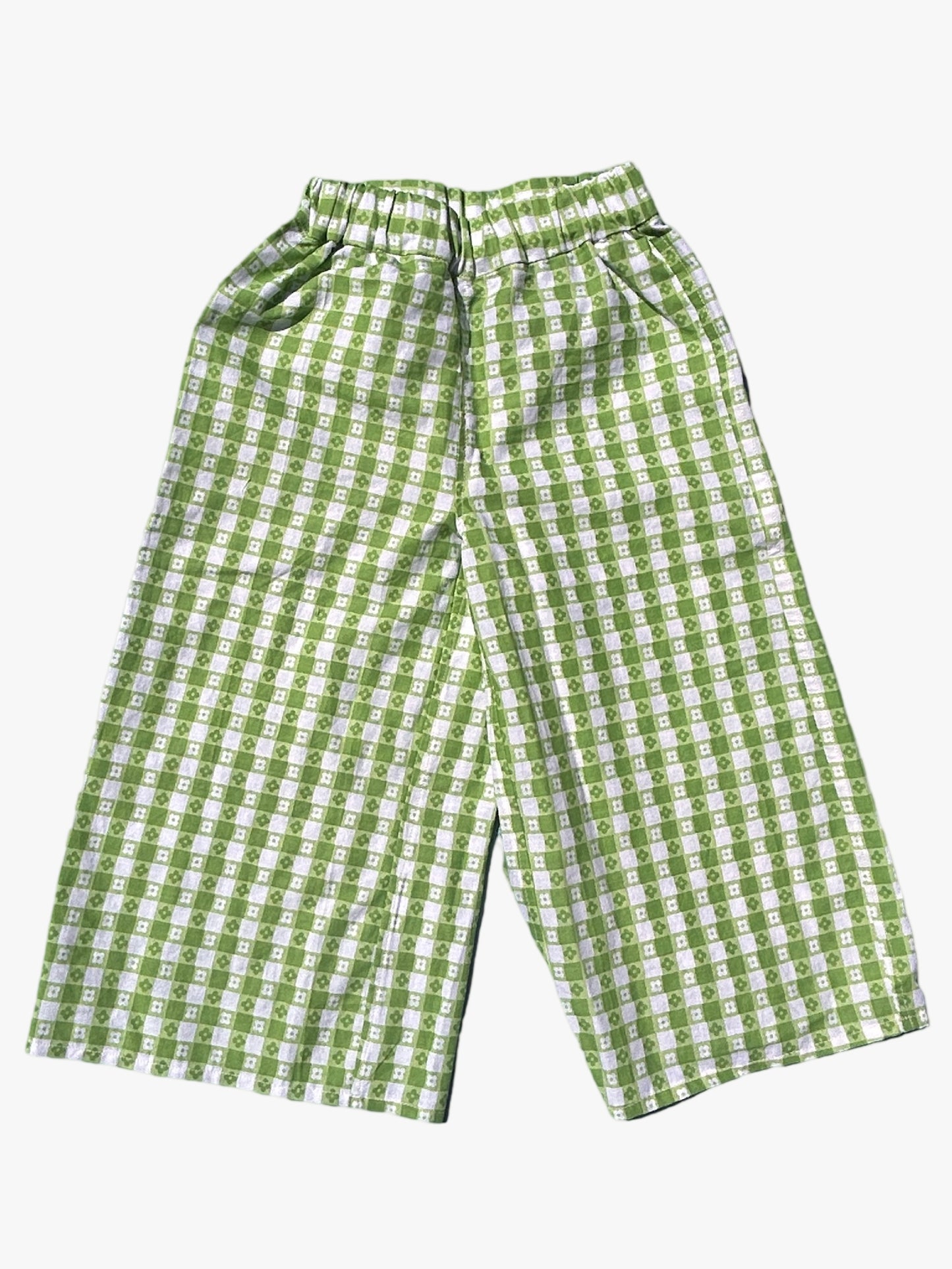 GINNY PANT GREEN GINGHAM