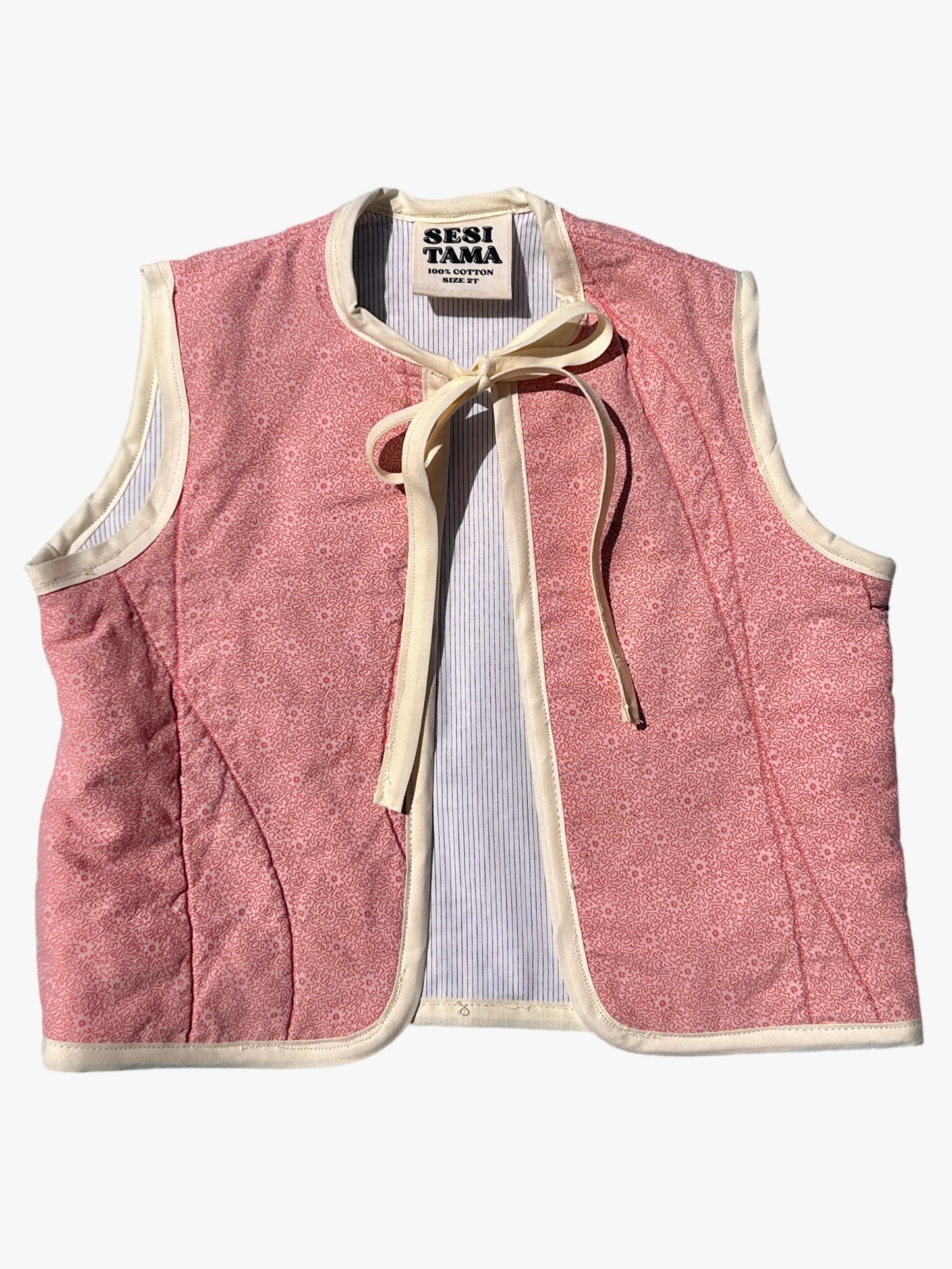 PLAY VEST RED QUILT