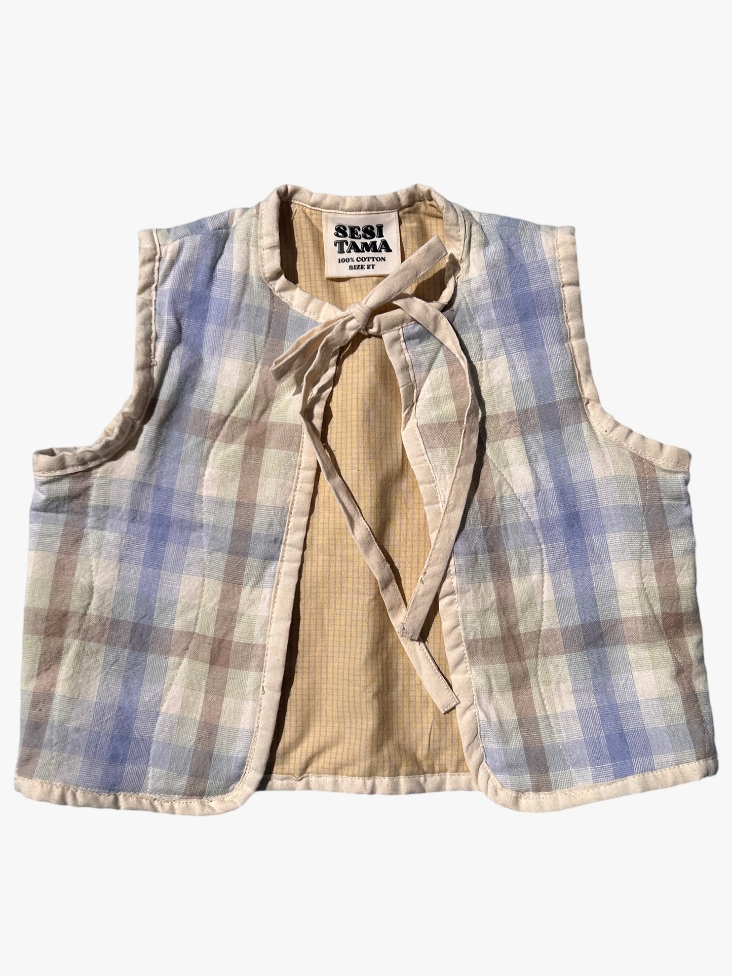 PLAY VEST BLUE PLAID